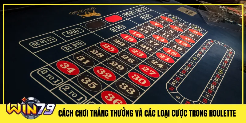Cách Chơi Thắng Thưởng Và Các Loại Cược Trong Roulette